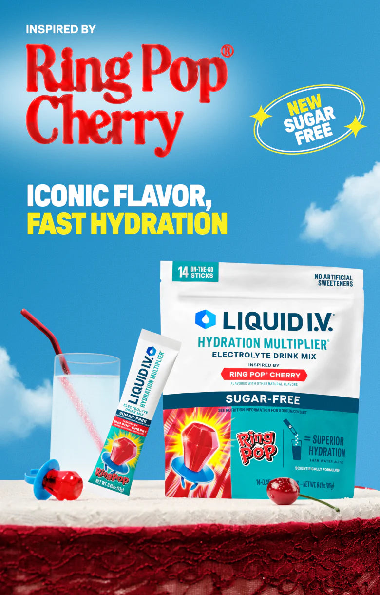 Ring Pop® Cherry Hydration Multiplier® Sugar-Free - Cherry Easy Pick